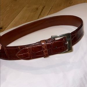 Polo Ralph Lauren brown alligator belt 28